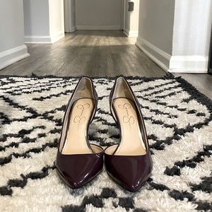 Patent leather pumps